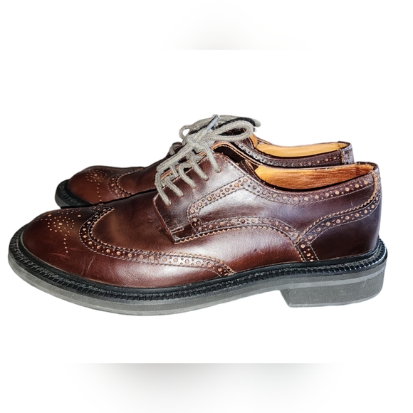 American Eagle Outfitters Dark Brown Leather Wingtip Oxford Men\'s Size 10 main image 6